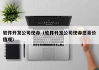 软件开发公司使命（软件开发公司使命愿景价值观）